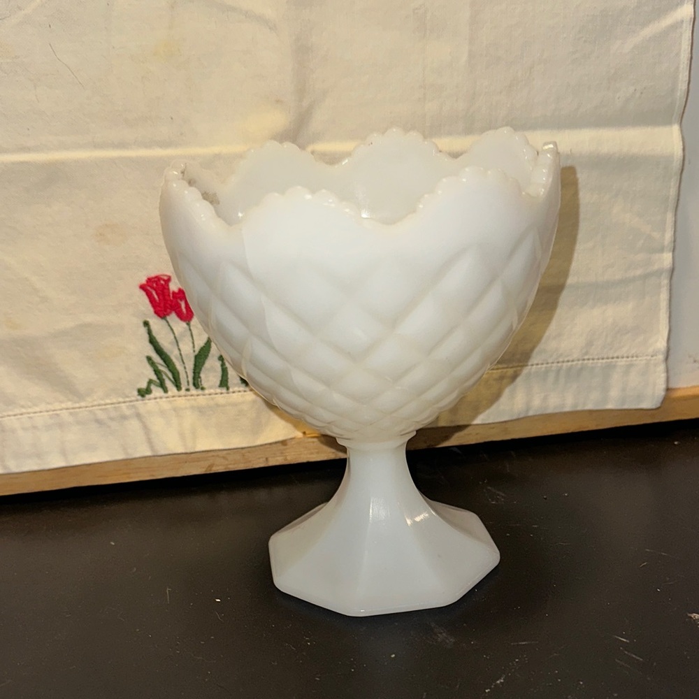 Elegant White Pedestal Bowl